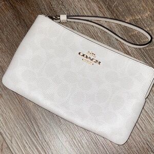 Coach Ivory Wristlet Clutch